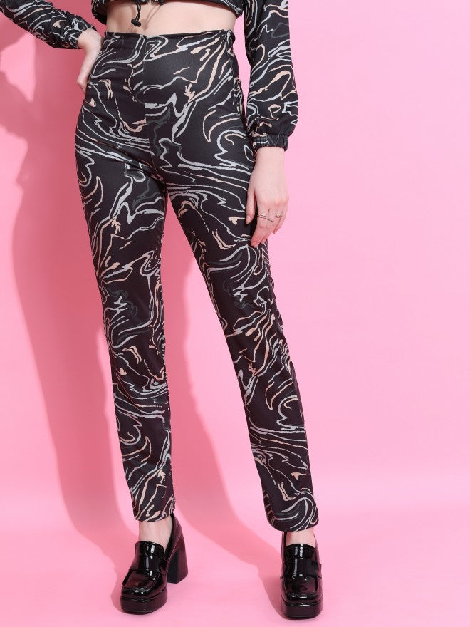 Tokyo Talkies Women Black Top With Trouser Co-Ords - Black - Image 8