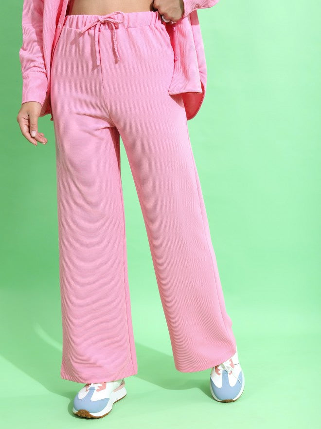 Tokyo Talkies Women Pink Shirt With Trouser - Pink - Image 8