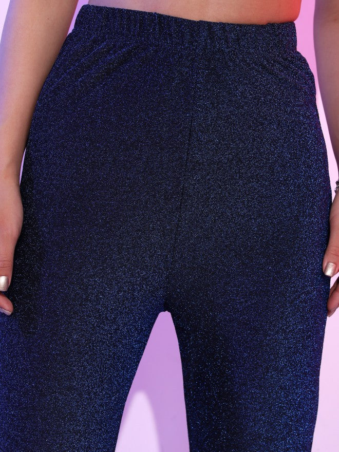 Tokyo Talkies Women Blue Top With Trouser - Blue - Image 6