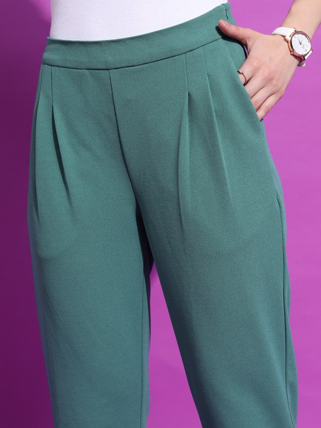 Tokyo Talkies Women Green Blazer With Trouser - Green - Image 6