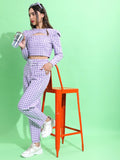 Tokyo Talkies Women Purple Top With Trouser - Purple - Image 1