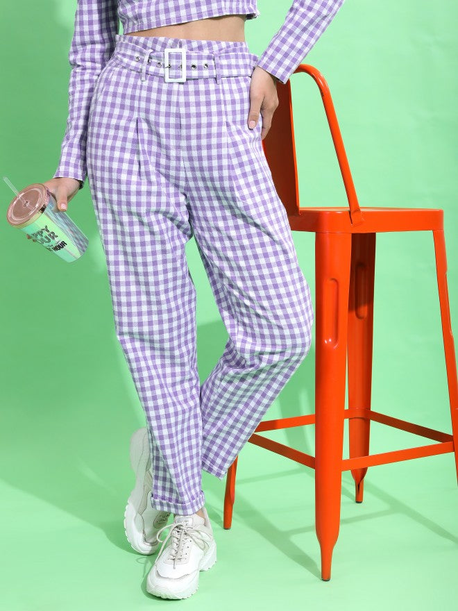Tokyo Talkies Women Purple Top With Trouser - Purple - Image 8