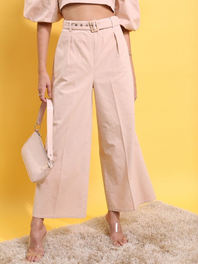 Tokyo Talkies Women Peach Top With Trouser - Peach - Image 7