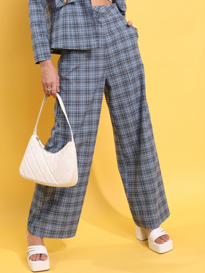 Tokyo Talkies Women Grey Blazer With Trouser - Grey - Image 7