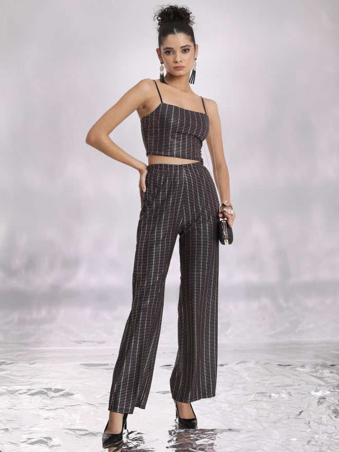 Tokyo Talkies Women Black Top With Trouser - Black - Image 1