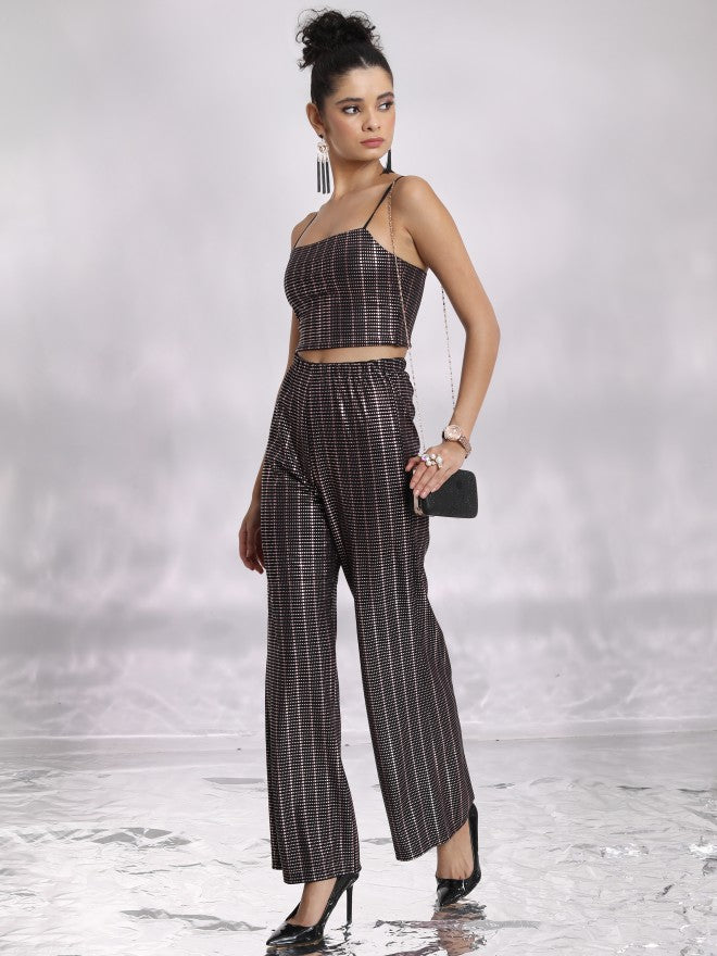 Tokyo Talkies Women Black Top With Trouser - Black - Image 2