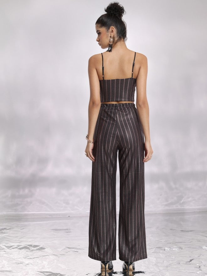 Tokyo Talkies Women Black Top With Trouser - Black - Image 3