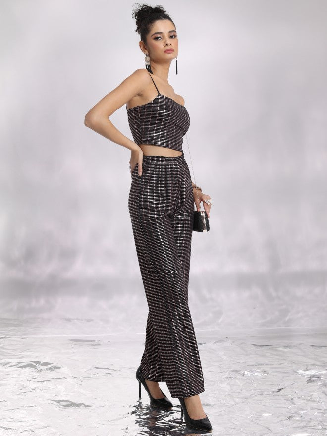 Tokyo Talkies Women Black Top With Trouser - Black - Image 4