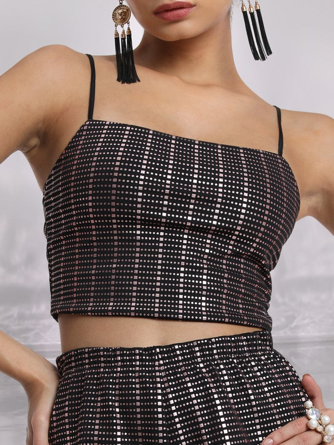 Tokyo Talkies Women Black Top With Trouser - Black - Image 5