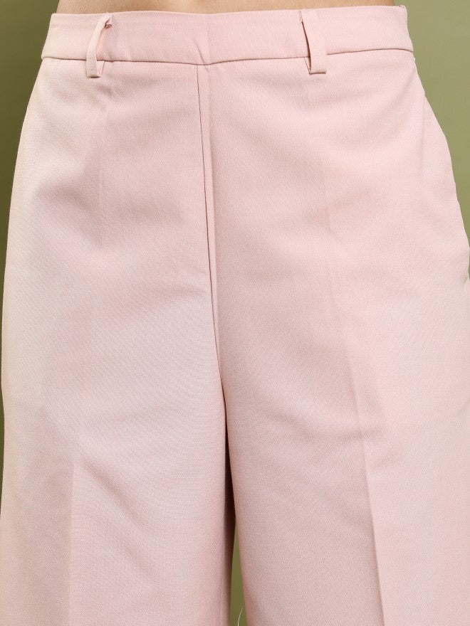 Tokyo Talkies Women Peach Blazer With Trouser - Peach - Image 6