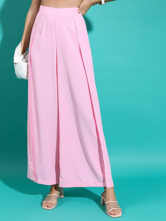 Tokyo Talkies Women Pink Top With Trouser - Pink - Image 8