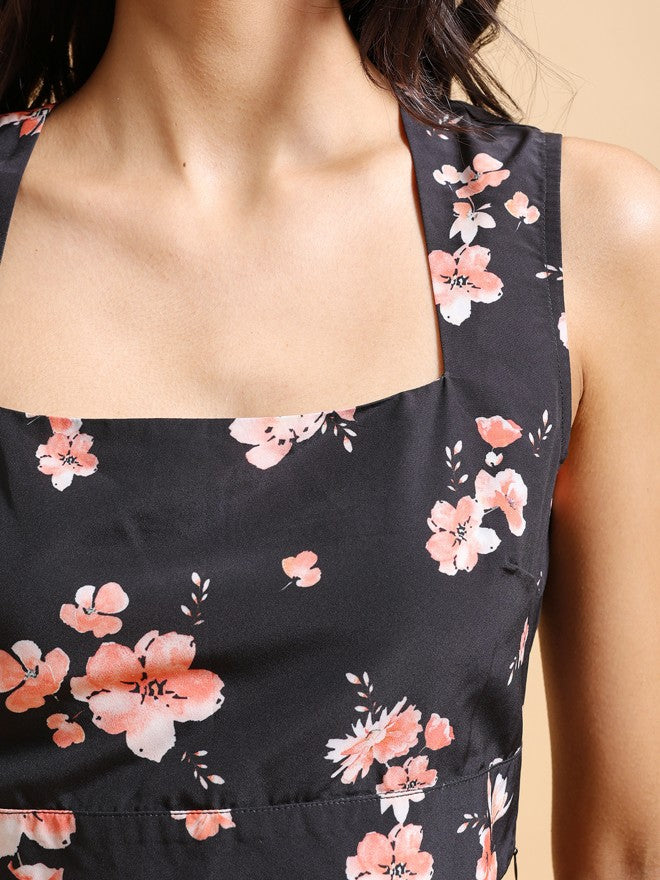 Tokyo Talkies Women Black/Pink Top With Skirt Co-Ords - Black - Image 6