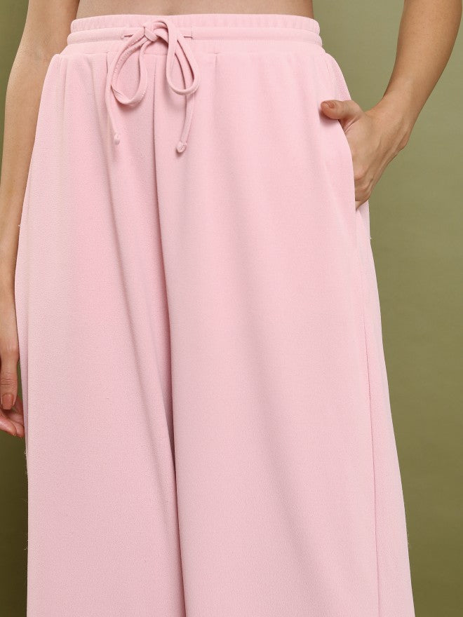 Tokyo Talkies Women Pink Shirt With Trouser - Pink - Image 6