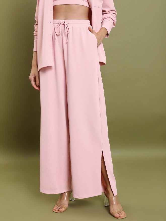 Tokyo Talkies Women Pink Shirt With Trouser - Pink - Image 7
