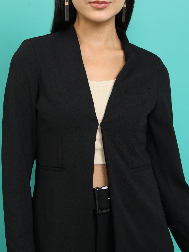 Tokyo Talkies Women Black Blazer With Trouser - Black - Image 5
