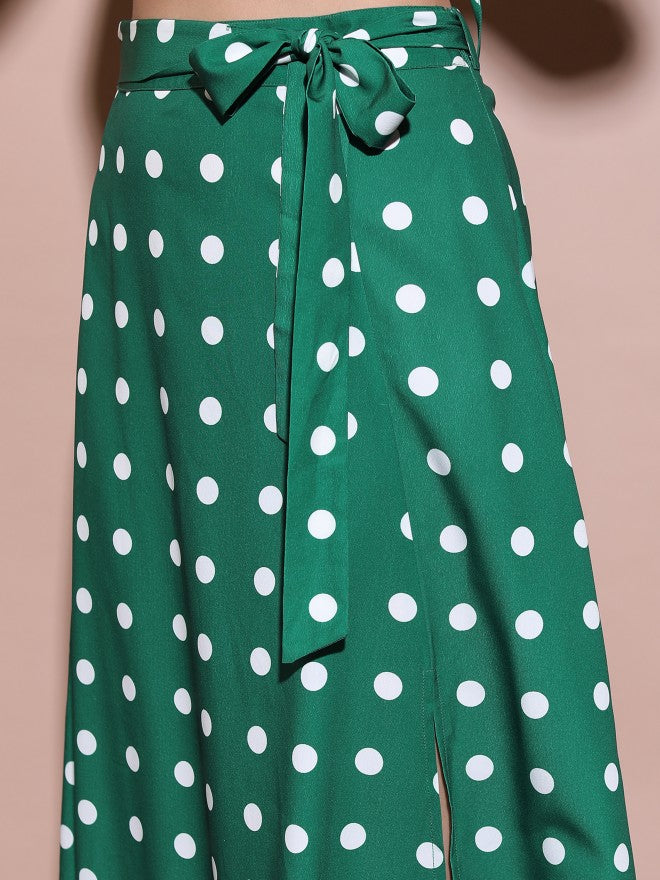 Tokyo Talkies Women Green Top With Trouser - Green - Image 6