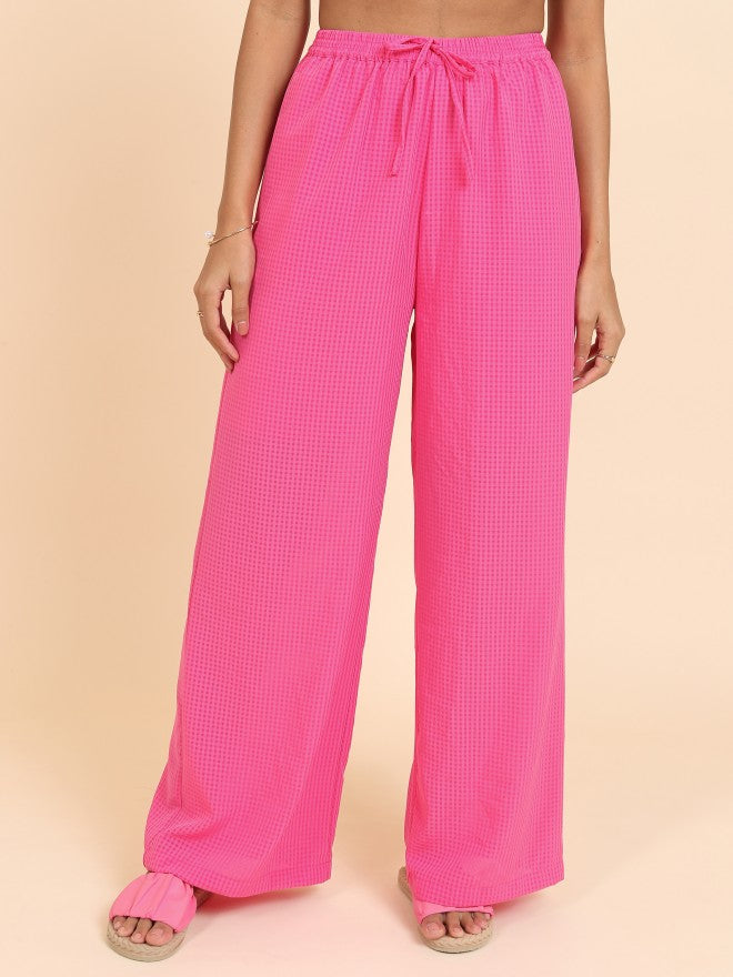 Tokyo Talkies Women Pink Top With Trouser - Pink - Image 8