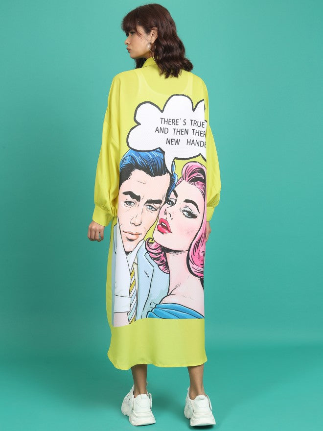 Tokyo Talkies Women Yellow Shirt With Short - Yellow - Image 3