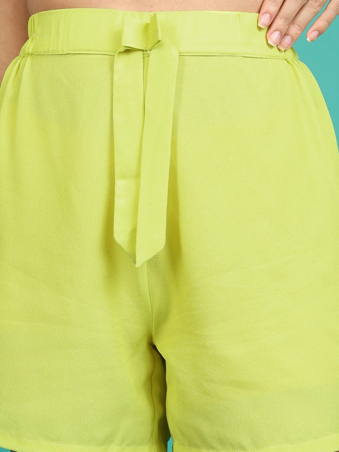 Tokyo Talkies Women Yellow Shirt With Short - Yellow - Image 6