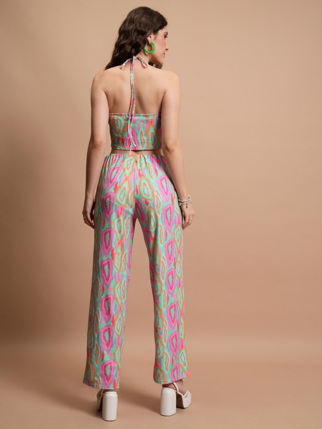 Tokyo Talkies Women Pink Top With Trouser - Pink - Image 3