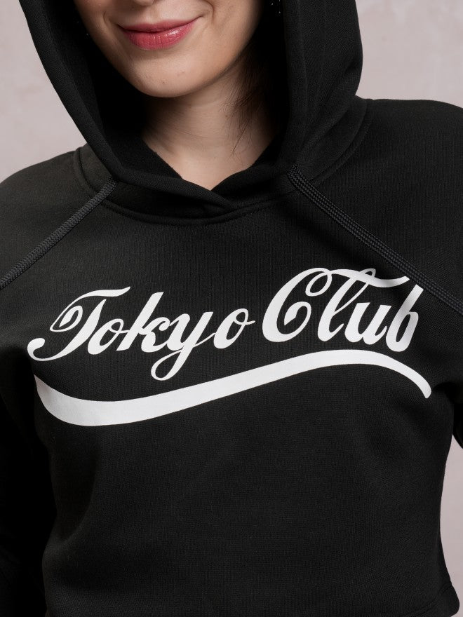 Tokyo Talkies Women Black Sweatshirt With Trouser Co-Ords - Black - Image 5