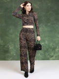 Tokyo Talkies Women Brown Top With Trouser - Brown - Image 1
