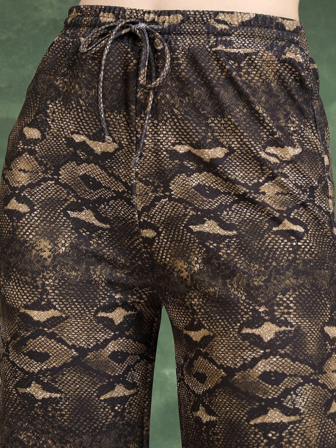 Tokyo Talkies Women Brown Top With Trouser - Brown - Image 6