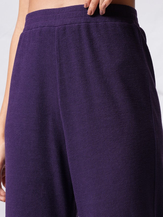 Tokyo Talkies Women Navy Blue Top With Trouser - Navy Blue - Image 6