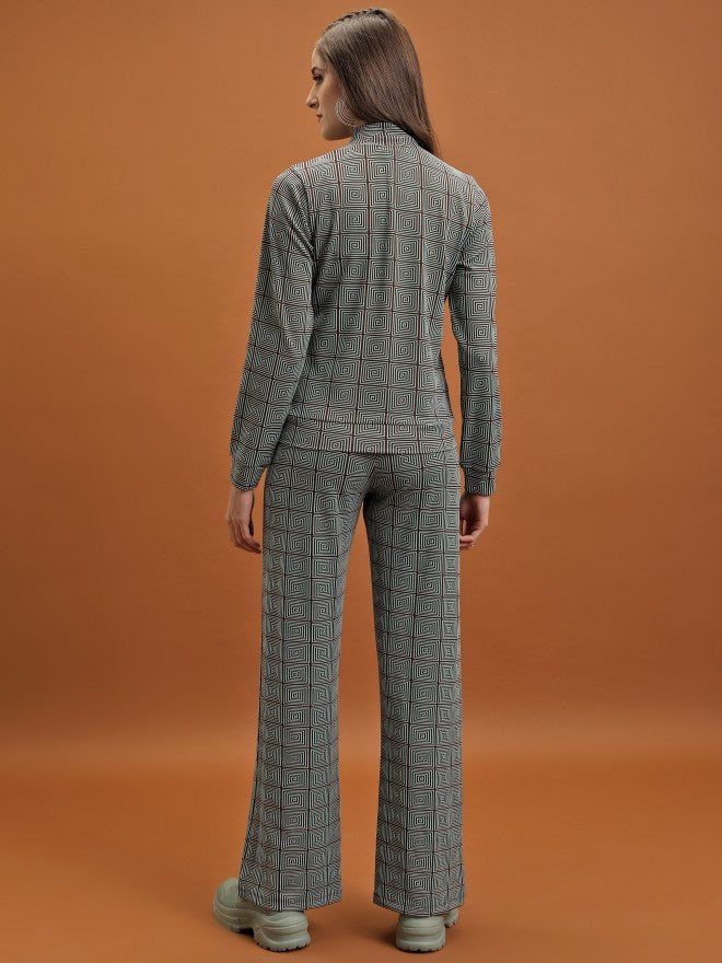 Tokyo Talkies Women Green Blazer With Trouser - Green - Image 3