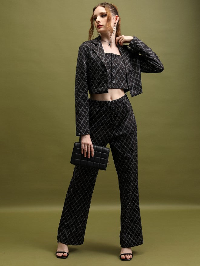 Tokyo Talkies Women Black Top With Trouser - Black - Image 1