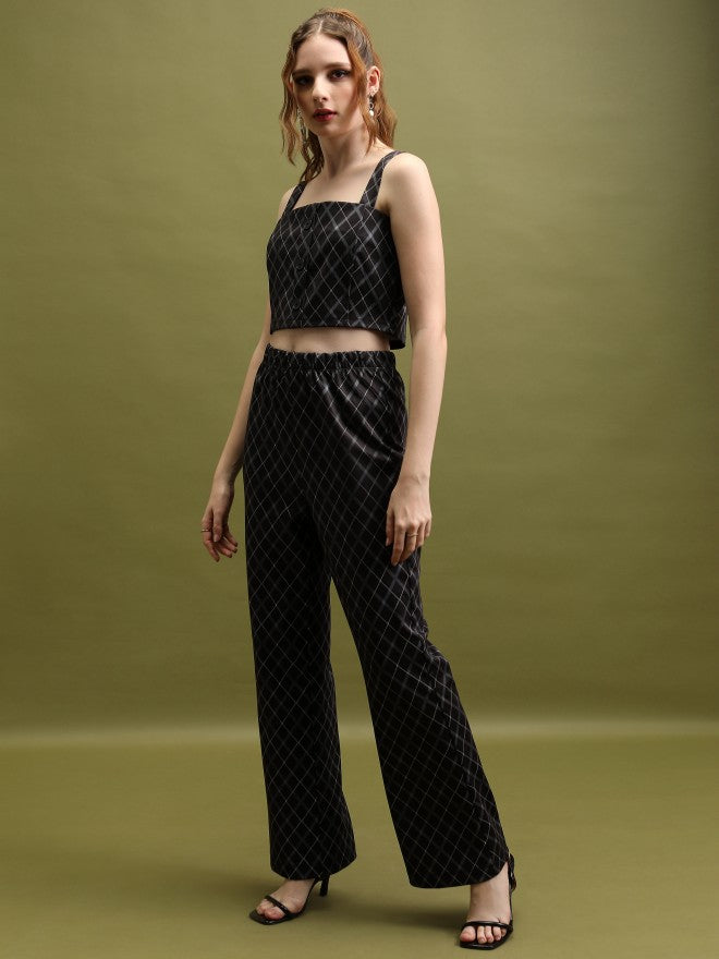 Tokyo Talkies Women Black Top With Trouser - Black - Image 2