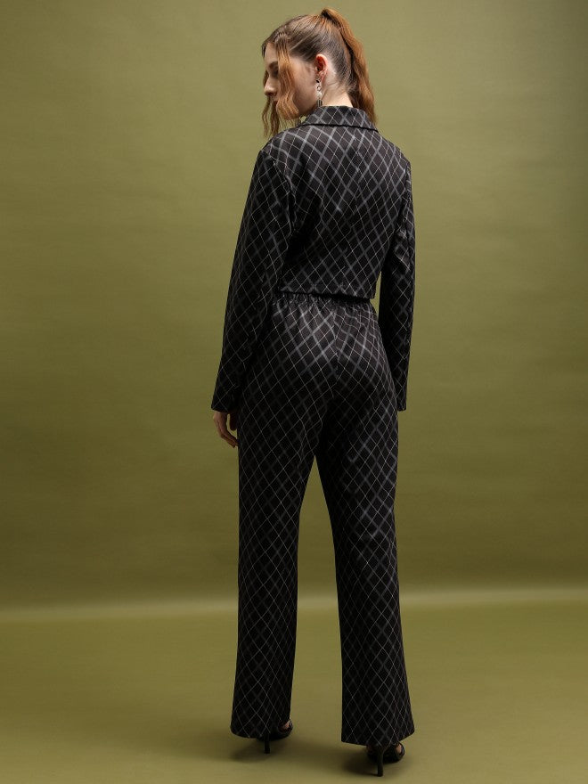 Tokyo Talkies Women Black Top With Trouser - Black - Image 3