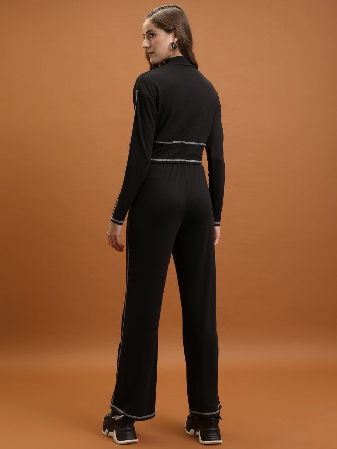 Tokyo Talkies Women Black Top With Trouser - Black - Image 3