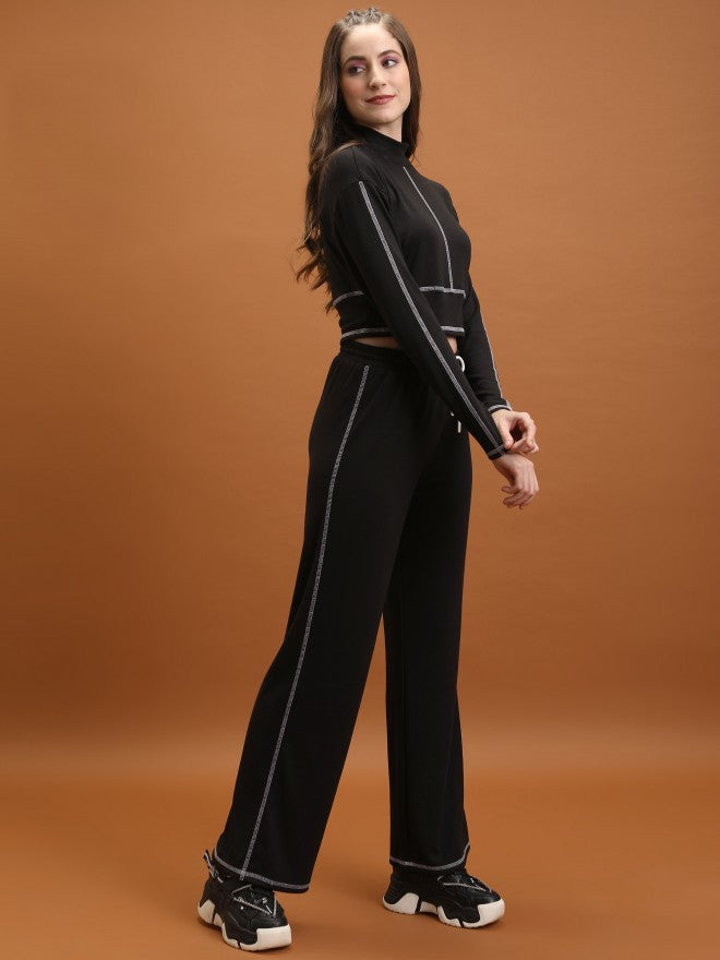 Tokyo Talkies Women Black Top With Trouser - Black - Image 4
