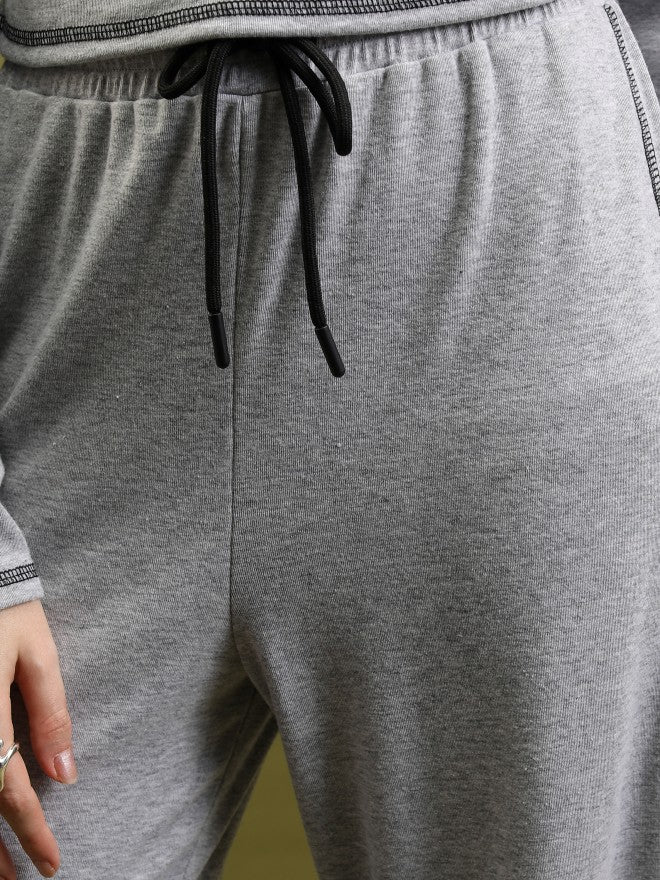 Women Sweatshirt With Trouser Co-Ords - Grey - Image 6