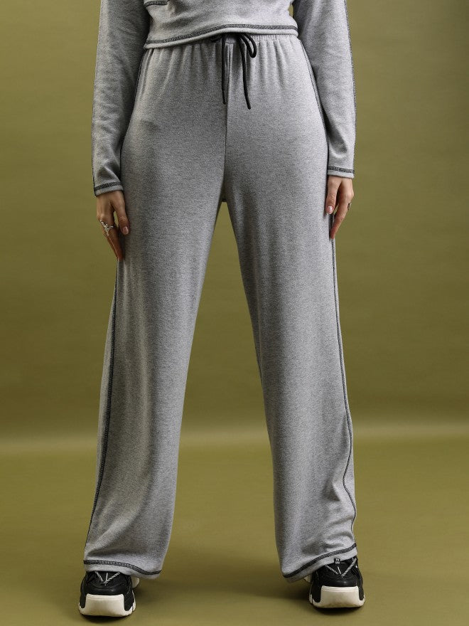Women Sweatshirt With Trouser Co-Ords - Grey - Image 7