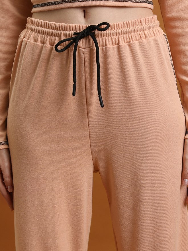 Tokyo Talkies Women Nude Top With Trouser Co-Ords - Nude - Image 6