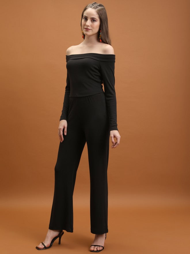 Tokyo Talkies Women Black Top With Trouser Co-Ords - Black - Image 2