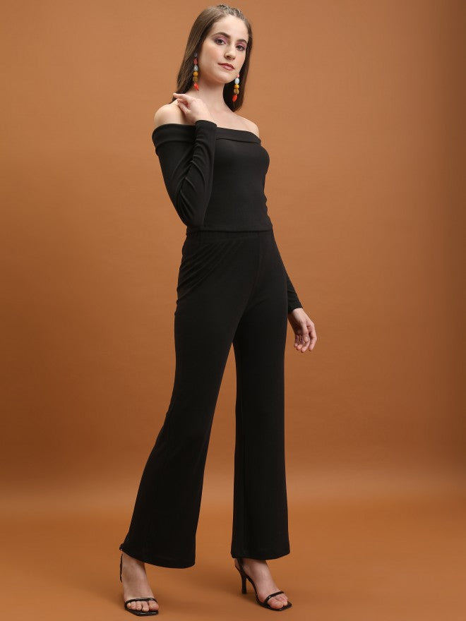 Tokyo Talkies Women Black Top With Trouser Co-Ords - Black - Image 4