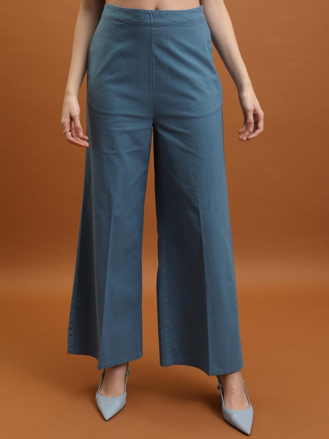 Tokyo Talkies Women Blue Top With Trouser - Blue - Image 7
