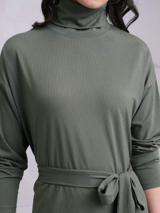 Tokyo Talkies Women Olive Top With Trouser - Olive - Image 5