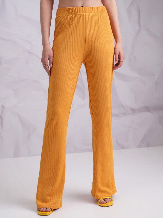 Tokyo Talkies Women Yellow Top With Trouser Co-Ords - Yellow - Image 7