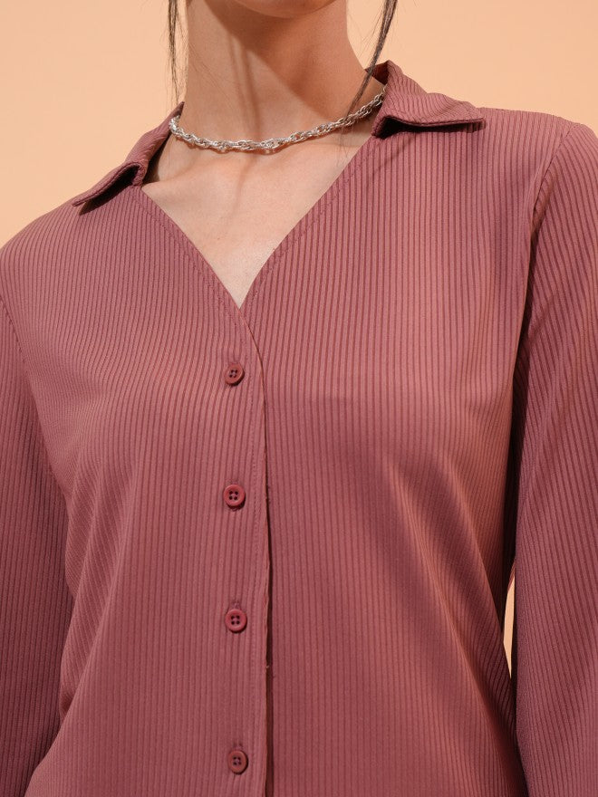 Tokyo Talkies Women Rose Top With Trouser - Rose - Image 5