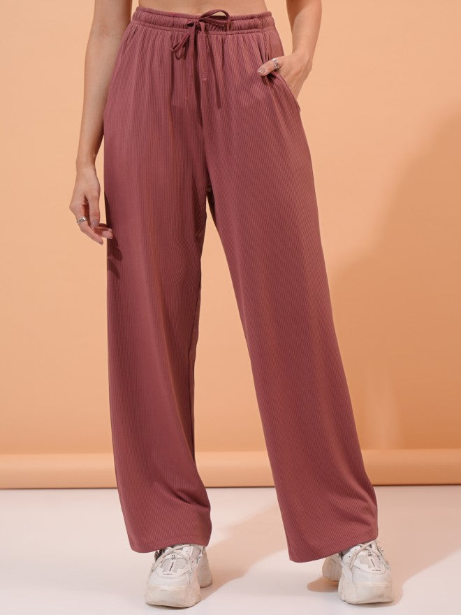 Tokyo Talkies Women Rose Top With Trouser - Rose - Image 6