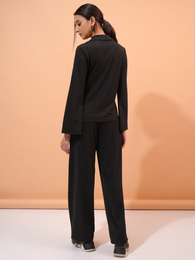 Tokyo Talkies Women Black Top With Trouser - Black - Image 3
