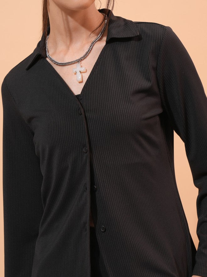 Tokyo Talkies Women Black Top With Trouser - Black - Image 5