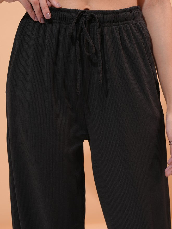 Tokyo Talkies Women Black Top With Trouser - Black - Image 6