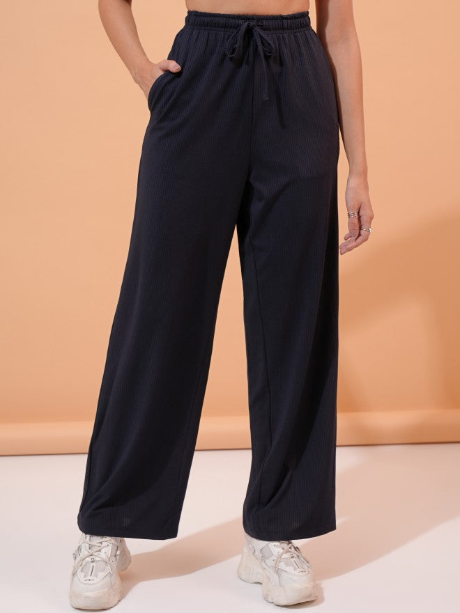 Tokyo Talkies Women Navy Blue Blazer With Trouser - Navy Blue - Image 7