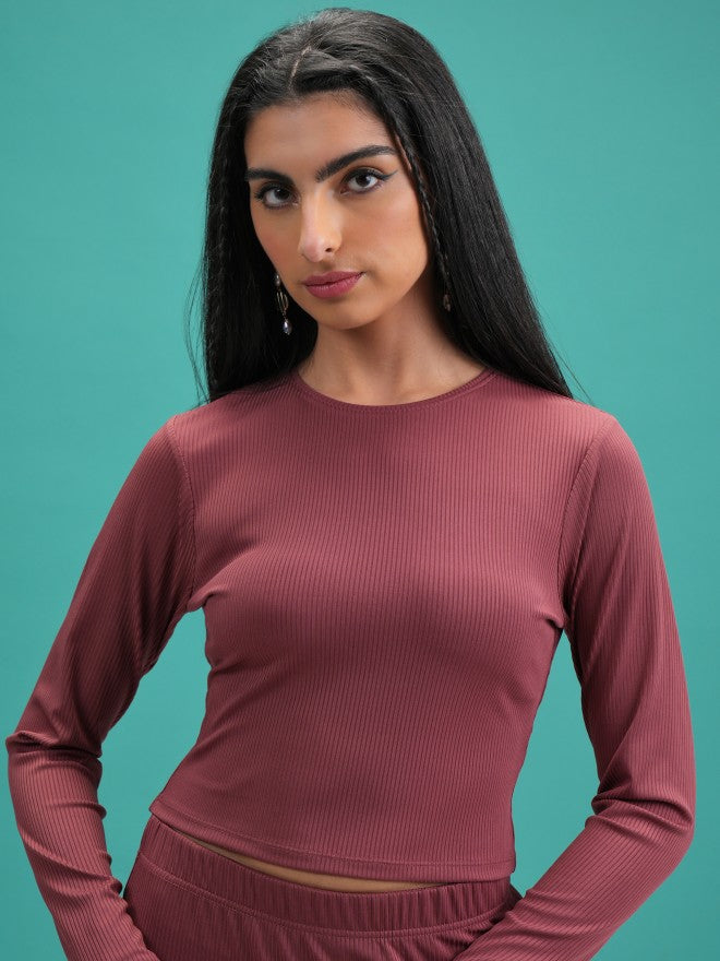 Tokyo Talkies Women Rose Top With Skirt Co-Ords - Rose - Image 6