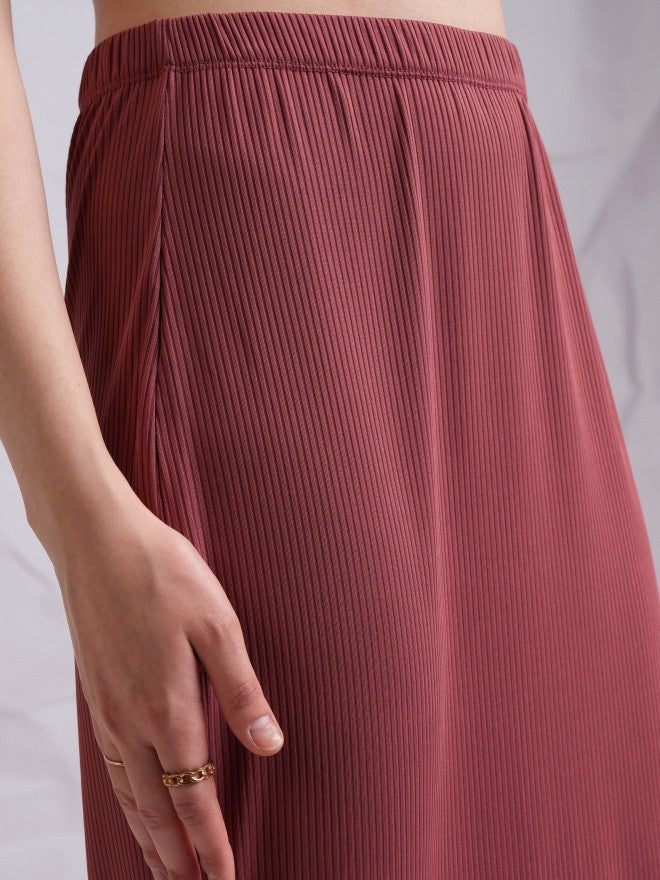 Tokyo Talkies Women Rose Top With Skirt - Rose - Image 6